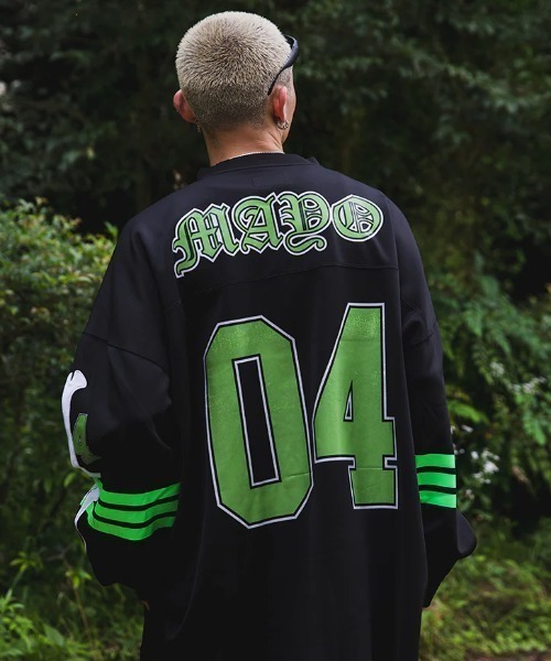 セール】MAYO/メイヨー/BONE EMBROIDERY LONG SLEEVE GAME SHIRTS