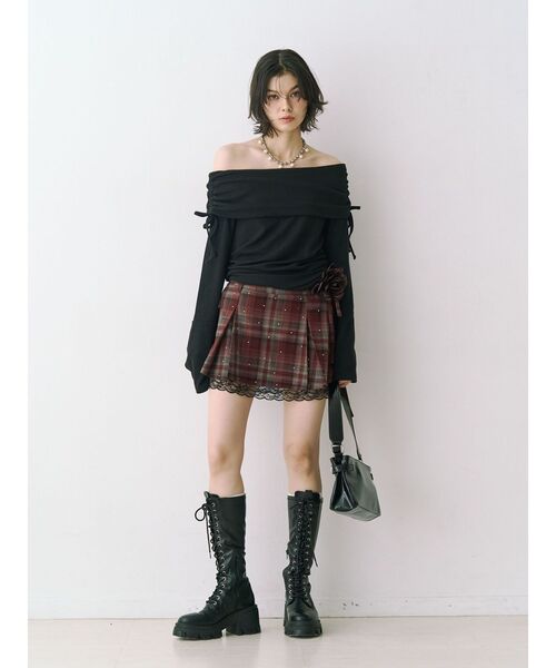 セール】ローズモチーフミニスカパン【セットアップ対応】（スカート