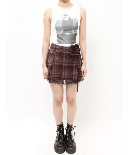 jouetie（ジュエティ）の「ローズモチーフミニスカパン【セットアップ対応】　春服　オケージョン　入学式（スカート・レディース・レッド/ブラウン/グレー・MEDIUM）」の21枚目の写真