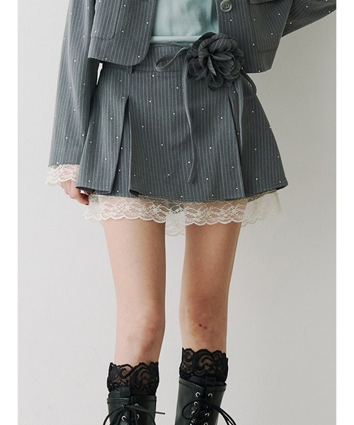 juju　38 ローズモチーフミニスカパン【セットアップ対応】（スカート