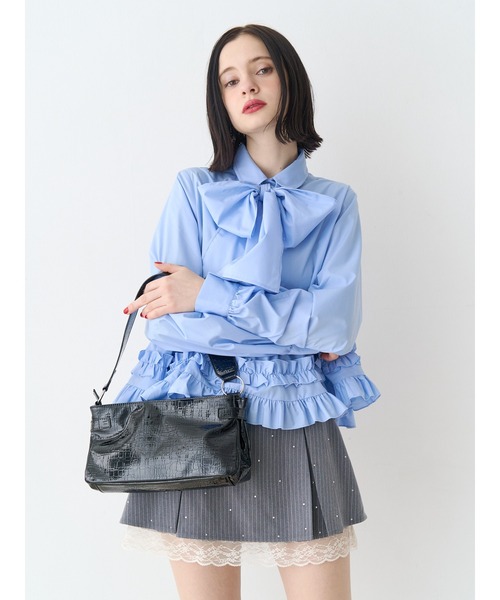 jouetie（ジュエティ）の「ローズモチーフミニスカパン【セットアップ対応】　春服　オケージョン　入学式（スカート・レディース・レッド/ブラウン/グレー・MEDIUM）」の18枚目の写真