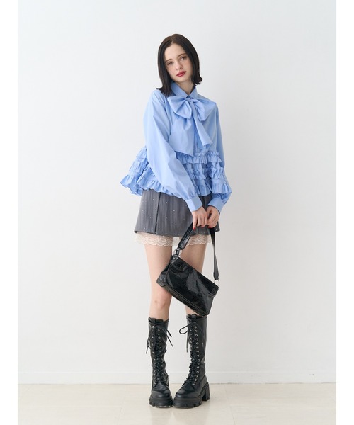 jouetie（ジュエティ）の「ローズモチーフミニスカパン【セットアップ対応】　春服　オケージョン　入学式（スカート・レディース・レッド/ブラウン/グレー・MEDIUM）」の16枚目の写真