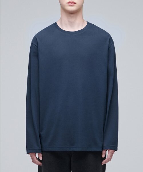 MUSINSA STANDARD（ムシンサスタンダード）の「[クールタンダード] クルーネック長袖Tシャツ [ターコイズ]（Tシャツ/カットソー・メンズ・その他・X-LARGE/XX-LARGE/XXX-LARGE/SMALL/MEDIUM/LARGE）」の2枚目の写真
