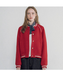 VANONE ATELIER（バノンアトリエ）の「O3751 ツイードバスティジャケット_Red（スタジャン）」