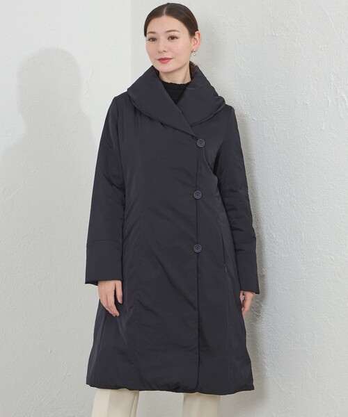 amaca（アマカ）の「女優ダウン（ダウンジャケット/コート・レディース・ベージュ系その他5/ダークネイビー・38/40）」の2枚目の写真