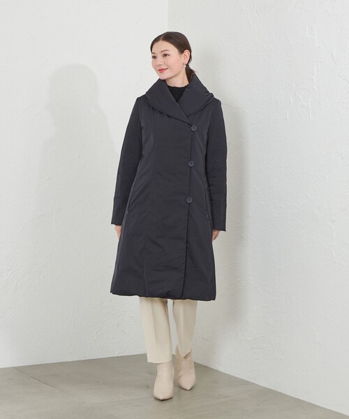 amaca（アマカ）の「女優ダウン（ダウンジャケット/コート・レディース・ベージュ系その他5/ダークネイビー・38/40）」の3枚目の写真