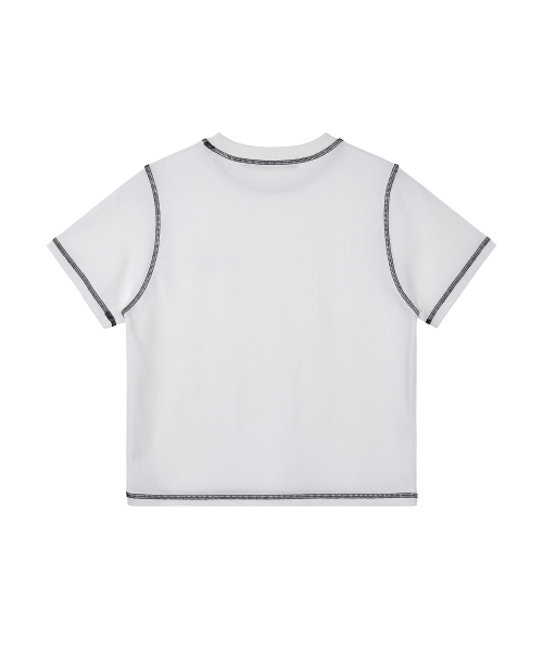 Rest&Recreation(レストアンドレクリエーション)の「COLOR STITCH T-SHIRT - WHITE(Tシャツ/カットソー・レディース・その他・SMALL/MEDIUM)」の2枚目の写真