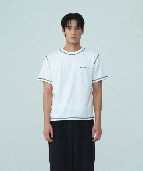 Rest&Recreation(レストアンドレクリエーション)の「COLOR STITCH T-SHIRT - WHITE(Tシャツ/カットソー・レディース・その他・SMALL/MEDIUM)」の3枚目の写真