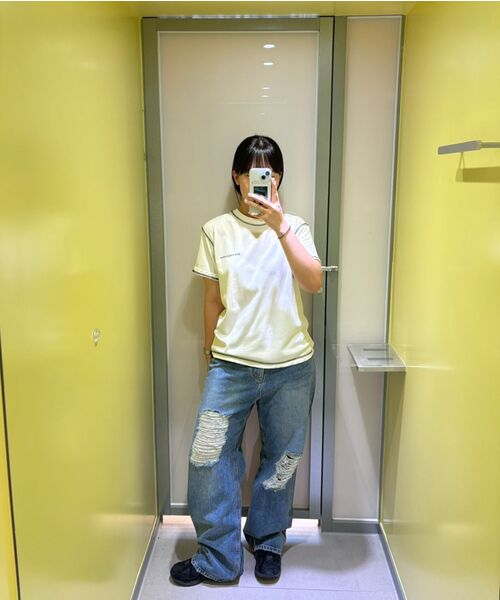Rest&Recreation(レストアンドレクリエーション)の「COLOR STITCH T-SHIRT - WHITE(Tシャツ/カットソー・レディース・その他・SMALL/MEDIUM)」の5枚目の写真