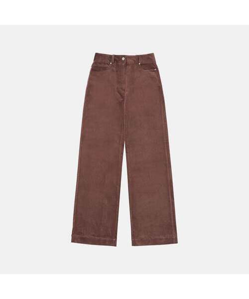 SIYAZU(シヤジュ)の「SIPT7056 high waist corduroy pants_Burgundy(その他パンツ・レディース・バーガンディー・LARGE/MEDIUM/SMALL)」の1枚目の写真
