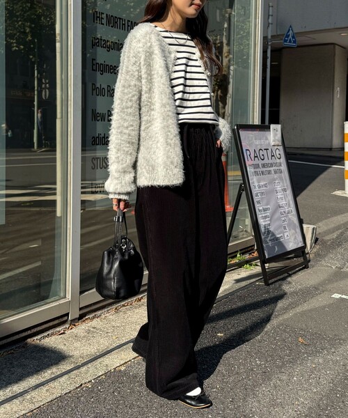 fredy emue（フレディエミュ）の「コーデュロイドロストイージーパンツ（その他パンツ・レディース・ブラック/オフホワイト/ベージュ・36/38）」の8枚目の写真