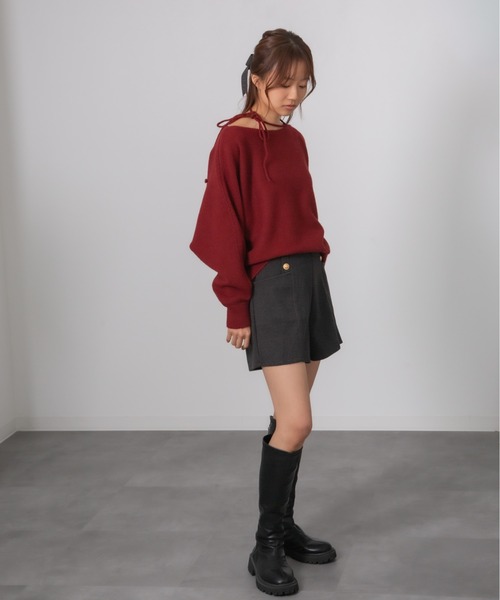 Nia(ニア)の「Nia(ニア)/金ボタン ハイウエストショートパンツ(その他パンツ・レディース・ブラウン/グレー/ブラック・FREE)」の10枚目の写真