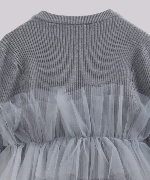 MERAKI（メラキ）の「チュールリブトップス（その他トップス・レディース・ホワイト/グレー/ブラック・FREE）」の5枚目の写真