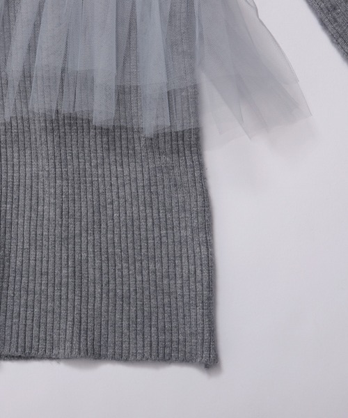 MERAKI（メラキ）の「チュールリブトップス（その他トップス・レディース・ホワイト/グレー/ブラック・FREE）」の7枚目の写真