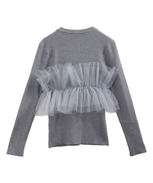 MERAKI（メラキ）の「チュールリブトップス（その他トップス・レディース・ホワイト/グレー/ブラック・FREE）」の11枚目の写真