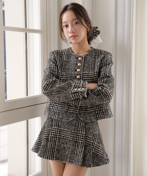 ツイードタックミニスカート（スカート）｜EIMY ISTOIRE（エイミー