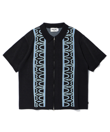 CRITIC（クリティック）の「HALF WORMHOLE KNIT ZIP-UP BLACK（ニット/セーター）」