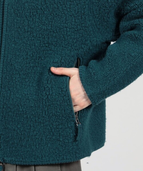 TOMORROWLAND （トゥモローランド）の「TOMORROWLAND Tricot ウールカシミヤ パイルニット ジップアップブルゾン（ニット/セーター・メンズ・ホワイト/ブラック/ブラウン/グリーン・S/M/XS）」の14枚目の写真