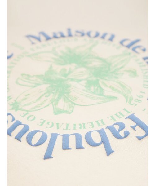 FABULOUS ARCHIVE(ファビュラスアーカイブ)の「ウィメンズ リリス リラックス クロップTシャツ クリームブルー(FCC2TS385W)(Tシャツ/カットソー・レディース・アイボリー・SMALL/MEDIUM)」の6枚目の写真