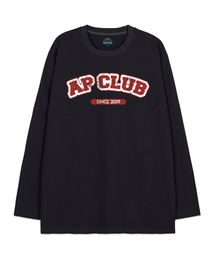 エイピークラブ オーバーサイズ ロングスリーブTシャツ_チャコール