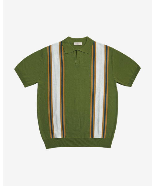 Summer Blend Open Collar Knit (Green)