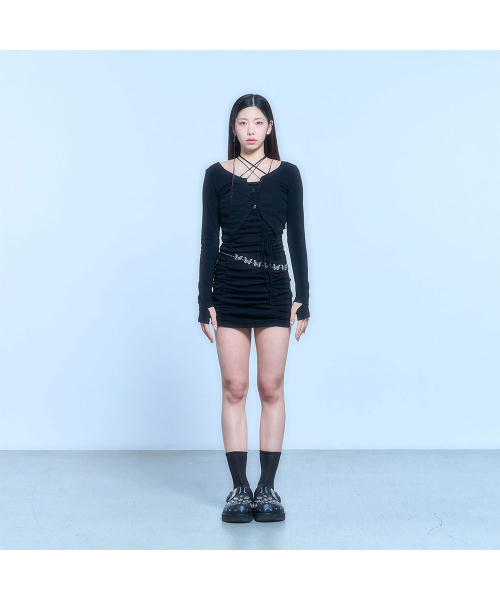 SCHISM INDUCING(スキズムインデューシング)の「BONDAGE ROPE CARDIGAN_BLACK(カーディガン/ボレロ・レディース・その他・FREE)」の4枚目の写真