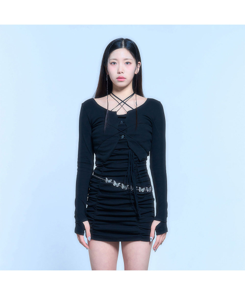 SCHISM INDUCING(スキズムインデューシング)の「BONDAGE ROPE CARDIGAN_BLACK(カーディガン/ボレロ・レディース・その他・FREE)」の8枚目の写真