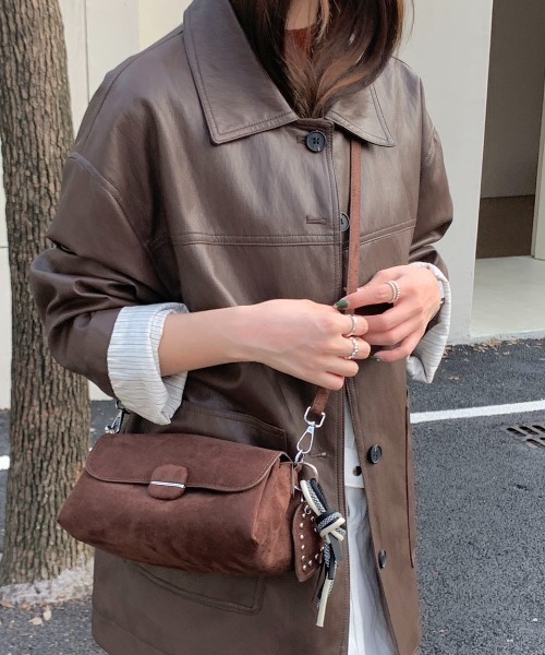 FINEnough(ファインナフ)の「フリンジチャーム&ハートチャーム2WAYショルダーバッグ(ショルダーバッグ・レディース・ブラウン/キャメル/ベージュ・FREE)」の20枚目の写真