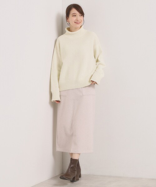 ITS'DEMO（イッツデモ）の「【手洗い可】ベロアモールニット（ニット/セーター・レディース・サックスブルー/ブラウン系/アイボリー/ピンク・00）」の16枚目の写真