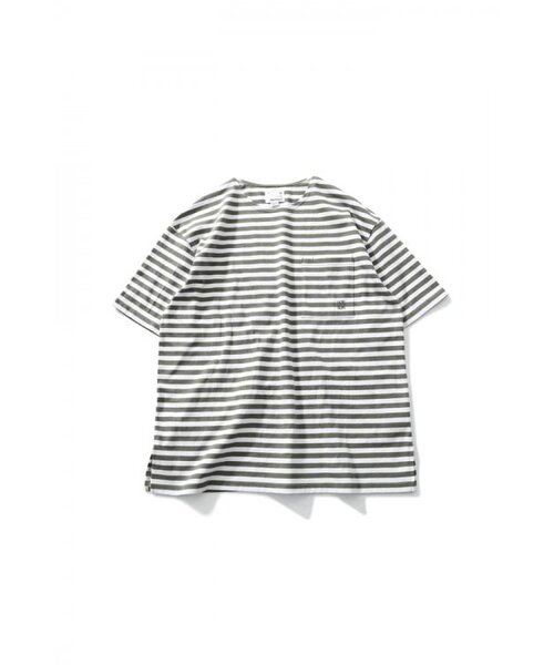 HORLISUN(ホーリーサン)の「Union Short Sleeve Stripe T-shirt Olive(Tシャツ/カットソー・レディース・その他・MEDIUM/SMALL/X-SMALL)」の1枚目の写真