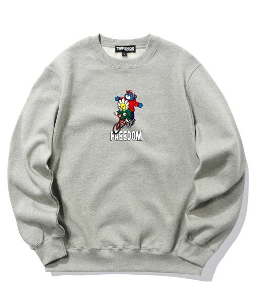 TRIPSHION(トリップション)の「BICYCLE DUO GRAPHIC クルーネック - グレー(スウェット・メンズ・その他・LARGE/MEDIUM/X-LARGE)」の1枚目の写真