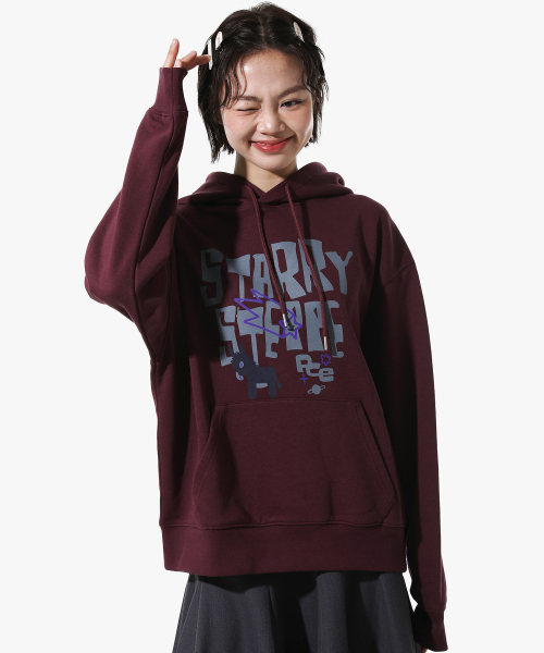 PIECEMAKER(ピースメーカー)の「STARRY STEPPE DONKEY HOODIE (BURGUNDY)(パーカー・レディース・その他・MEDIUM/LARGE)」の12枚目の写真