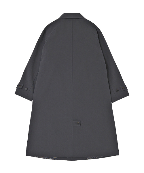 A NOTHING(アナッシング)の「EARTH COTTON BALMACAAN COAT (Charcoal)(トレンチコート・メンズ・その他・SMALL/LARGE/MEDIUM)」の2枚目の写真