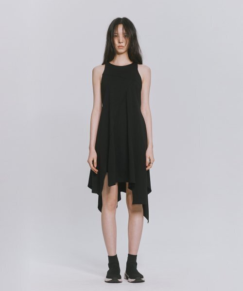MONOPHOBIA(モノフォビア)の「AM CUTTING COTTON JERSEY DRESS BLACK(ワンピース・レディース・その他・SMALL)」の1枚目の写真
