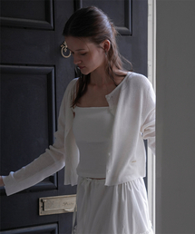 Basic Linen Cardigan [Ivory]