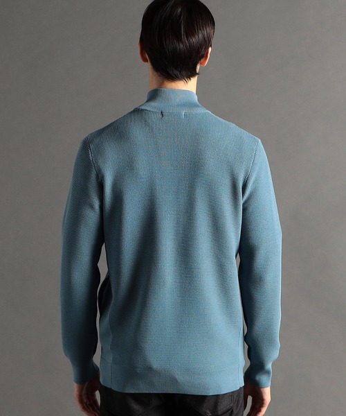 MONSIEUR NICOLE（ムッシュニコル）の「【ex/tra】ジップアップ スタンドカラーニット（ニット/セーター・メンズ・ライトグレー/アクア/チャコールグレー・MEDIUM/LARGE/X-LARGE）」の7枚目の写真
