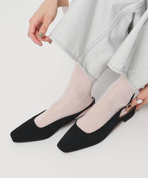 UNITED ARROWS(ユナイテッドアローズ)の「スエード スリングバック サンダル(サンダル・レディース・ブラック/ブラウン系・35h/37/36/37h/35/38/36h)」の4枚目の写真