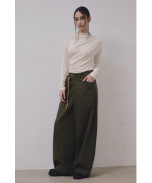 Wide Wrap Pants (Khaki)
