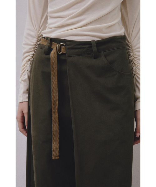MIDNLOW(ミッドアンドロー)の「Wide Wrap Pants (Khaki)(その他パンツ・レディース・その他・FREE)」の3枚目の写真