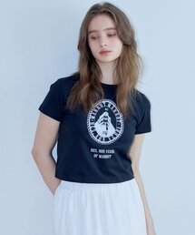 フレンチクロップTシャツ_ブラック
