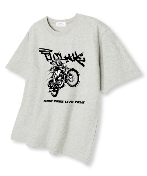 TI.GLAKE(ティーグレイク)の「ライドフリー オーバーサイズ 半袖Tシャツ オートミール(Tシャツ/カットソー・メンズ・その他・LARGE/X-LARGE/XX-LARGE)」の1枚目の写真