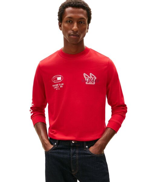 TOMMY HILFIGER(トミーヒルフィガー)の「モダンアスレチックロングスリーブTシャツ(Tシャツ/カットソー・メンズ・ブラック/ホワイト/レッド・SMALL/LARGE/MEDIUM/X-LARGE)」の3枚目の写真