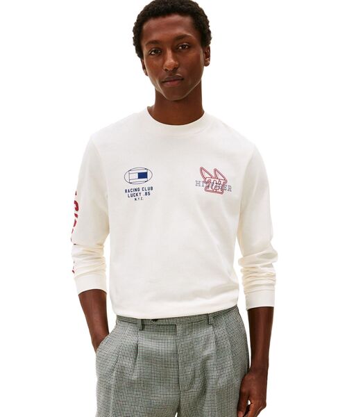 TOMMY HILFIGER(トミーヒルフィガー)の「モダンアスレチックロングスリーブTシャツ(Tシャツ/カットソー・メンズ・ブラック/ホワイト/レッド・SMALL/LARGE/MEDIUM/X-LARGE)」の2枚目の写真
