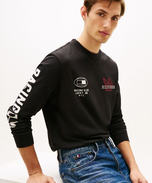 TOMMY HILFIGER(トミーヒルフィガー)の「モダンアスレチックロングスリーブTシャツ(Tシャツ/カットソー・メンズ・ブラック/ホワイト/レッド・SMALL/LARGE/MEDIUM/X-LARGE)」の8枚目の写真