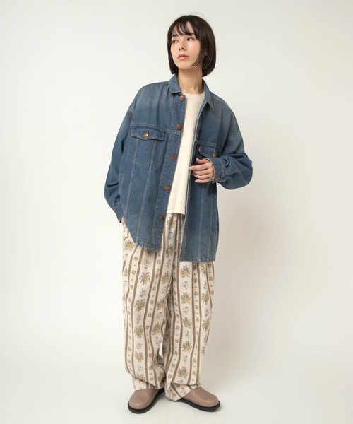 RNA-N(アールエヌエーエヌ)の「J2184 デニムTYPE3 シャツジャケット(デニムジャケット・レディース・ライトインディゴブルー・FREE)」の14枚目の写真