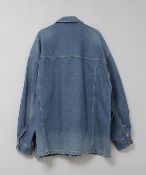 RNA-N(アールエヌエーエヌ)の「J2184 デニムTYPE3 シャツジャケット(デニムジャケット・レディース・ライトインディゴブルー・FREE)」の12枚目の写真