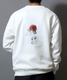 ANPAS（アンパス）の「Ripple Double-Knit Photo Print Sweatshirt/リップルダンボール フォトプリントトレーナー スウェット メンズ レディース モノトーン（スウェット）」