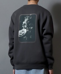 ANPAS（アンパス）の「Ripple Double-Knit Photo Print Sweatshirt/リップルダンボール フォトプリントトレーナー スウェット メンズ レディース モノトーン（スウェット）」