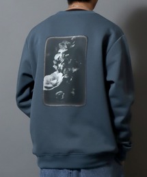ANPAS | Ripple Double-Knit Photo Print Sweatshirt/リップルダンボール フォトプリントトレーナー スウェット メンズ レディース モノトーン(スウェット)