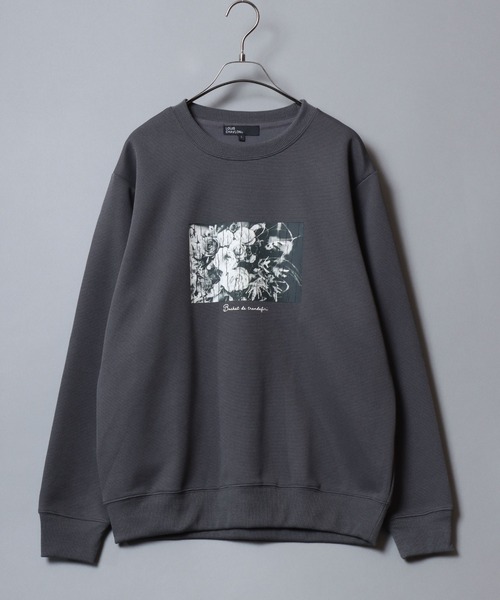 ANPAS（アンパス）の「Ripple Double-Knit Photo Print Sweatshirt/リップルダンボール フォトプリントトレーナー スウェット メンズ レディース モノトーン（スウェット・メンズ・ブラック系/ホワイト系/ホワイト系1/ブラック系2/ネイビー系/ブラック系1・L/LL/M）」の11枚目の写真
